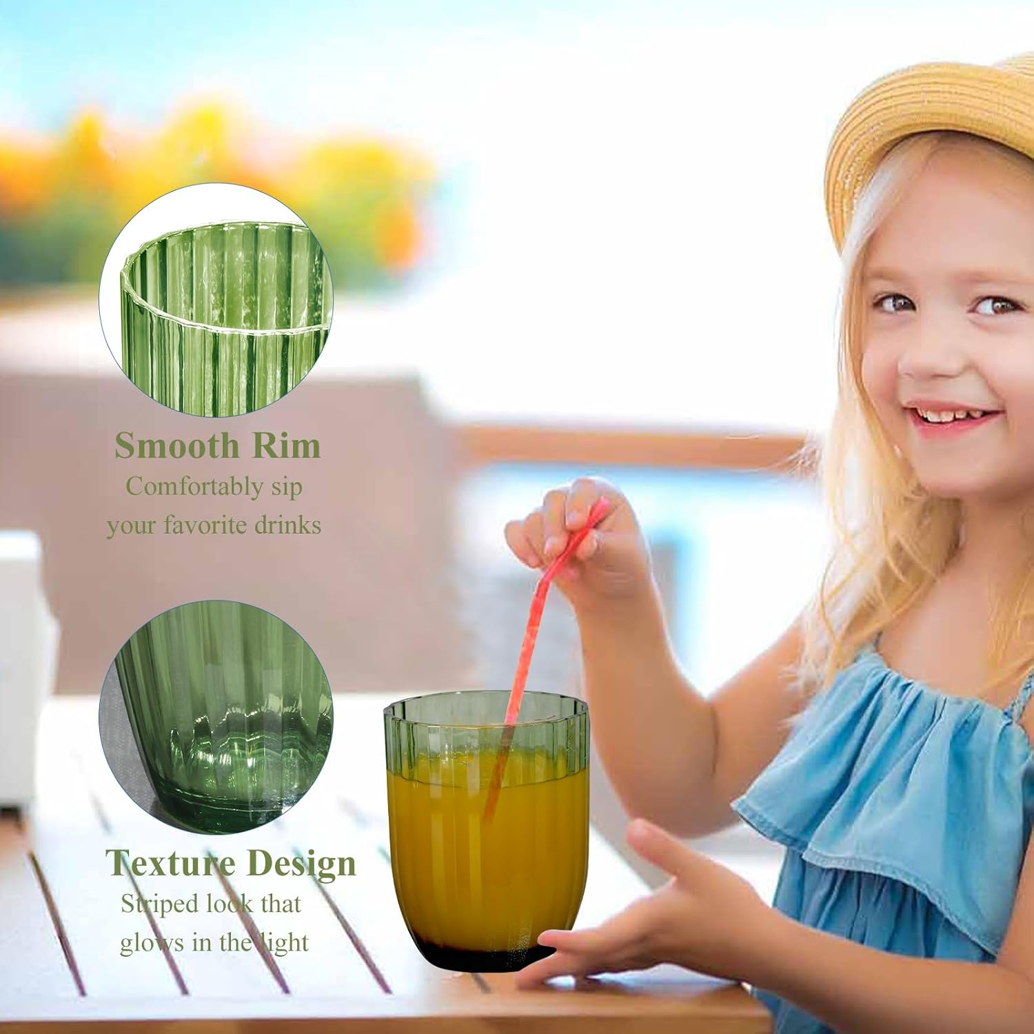 Acrylic Clear Highball Plastic Cups | Plastic Reusable Tumblers 15oz & 20oz (Set of 8) | Stackable | BPA-free Tumblers | Shatterproof | Top-rack Dishwasher Safe - Image 4