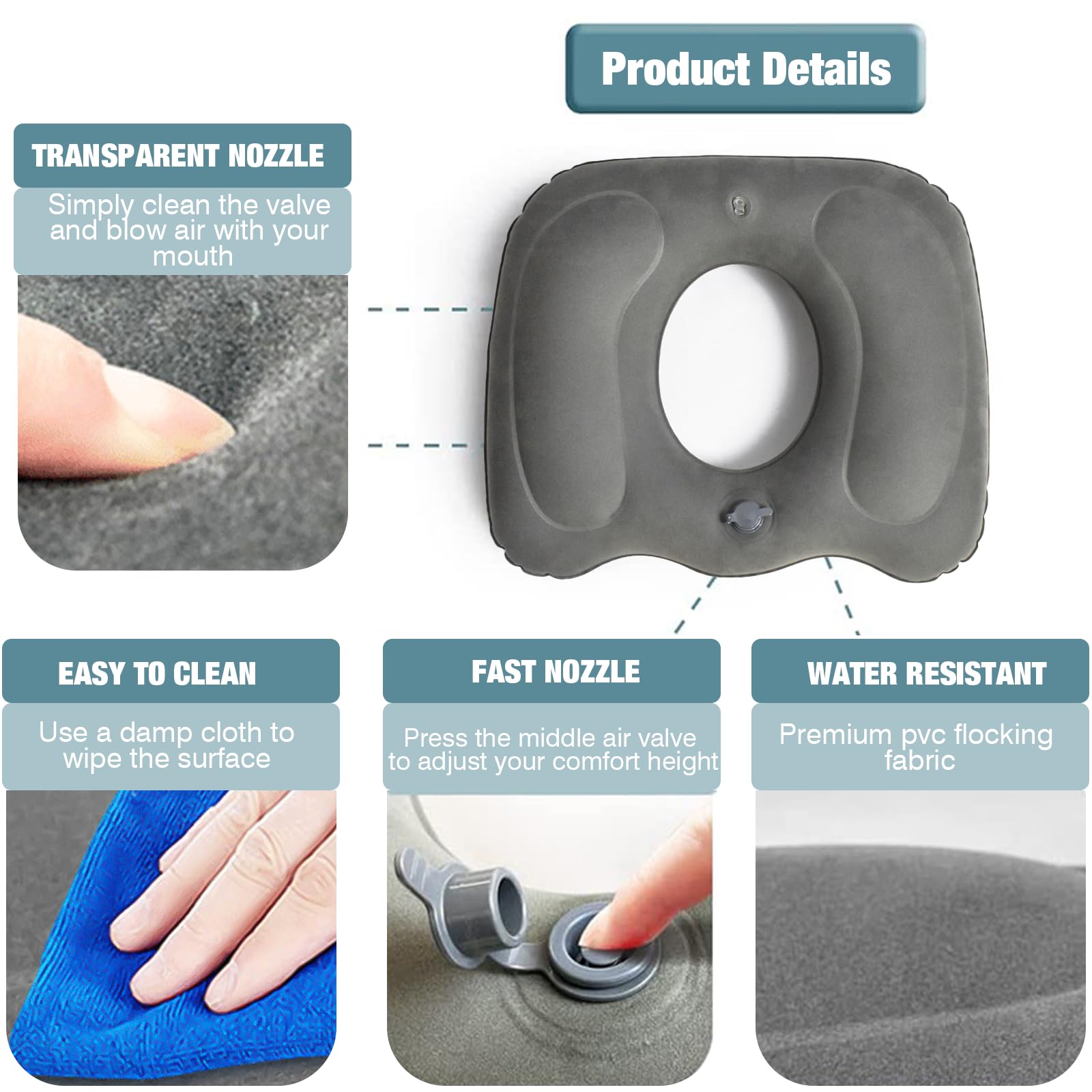 Scettar Inflatable Donut Cushion - Image 3