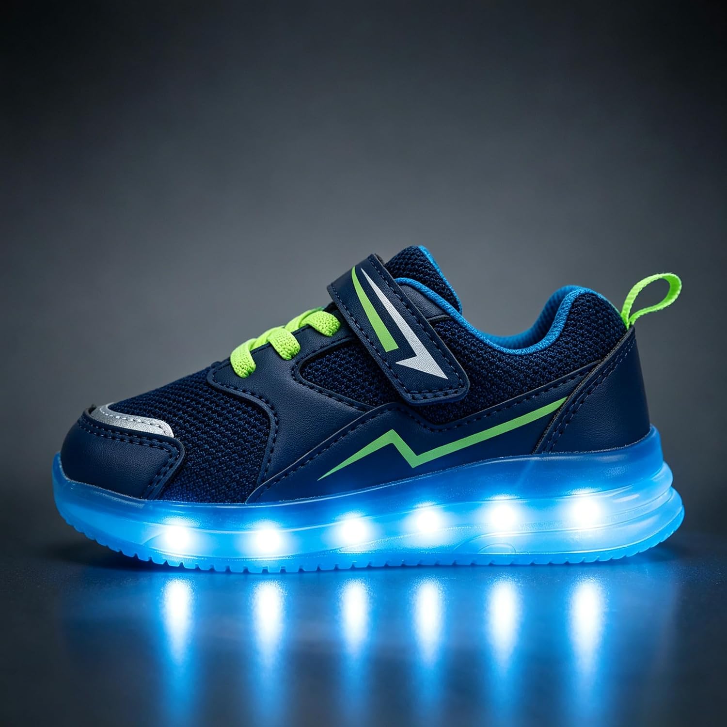 AMZZPIK Light Up Shoes for Boys Girls Toddler LED Flashing Sneakers Breathable Sport Walking Shoes for Kids