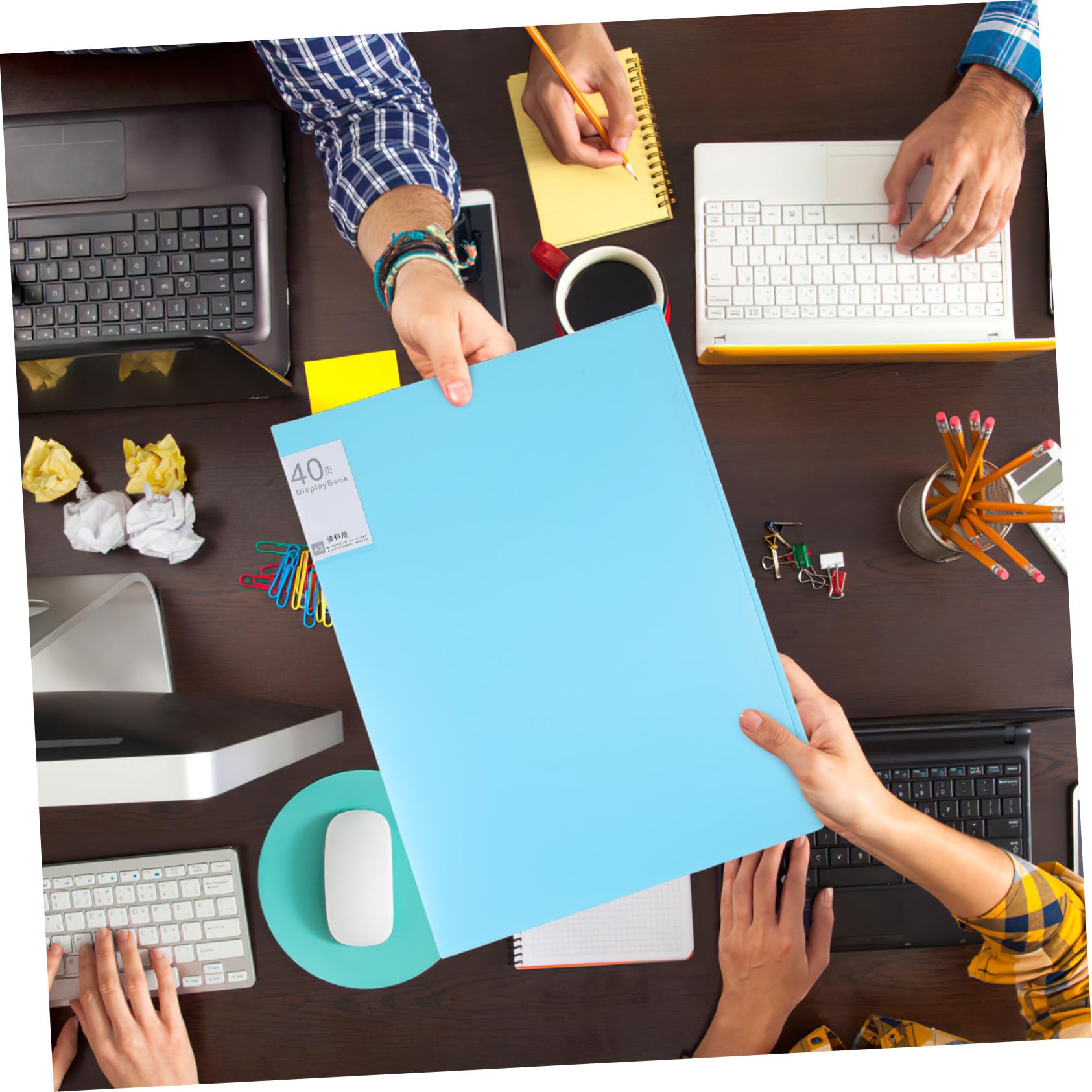 PartyKindom Präsentationsordner und 3 Stück-pack aus Kunststoff Große Kapazität mit 40 Seiten Klarsichthüllen Elegantes Design zur Dokumentenorganisation für Büro und Meetings