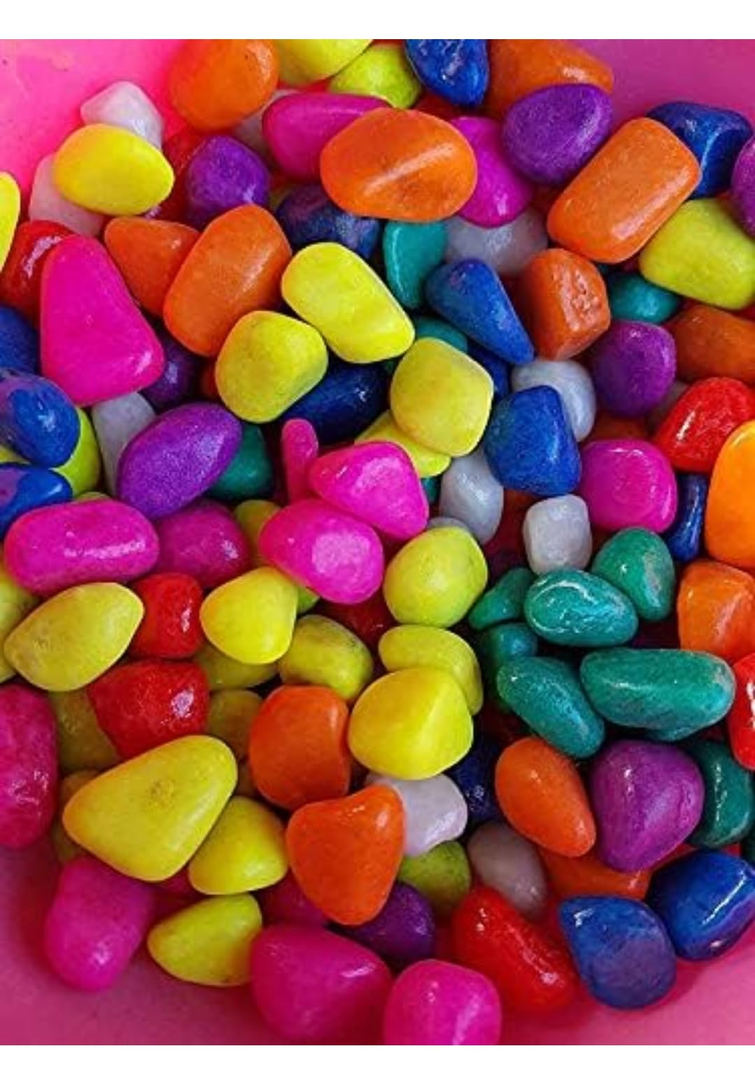 ( 200 Multi-Color Stone Mixed Decorative Stones & Pebbles Colour for Garden Vase Fillers Aquarium Table Decor Fountain Decoration(FWX)-image-27
