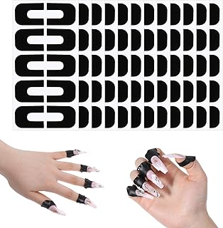 cobee 150 Pcs Nail Polish Protector for Fingers, Black Latex Nail Polish Barrier Peel Off Skin Nail Tape, Nail Polish Accessories for Nails Stamp Nail Art Stickers(Black)