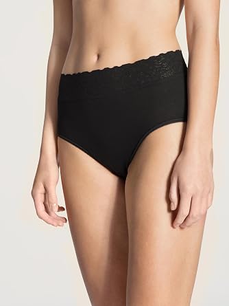 Calida Women's Cotton Midi Briefs, High Waist Underwear | Iconics Line | 100% Soft Cotton