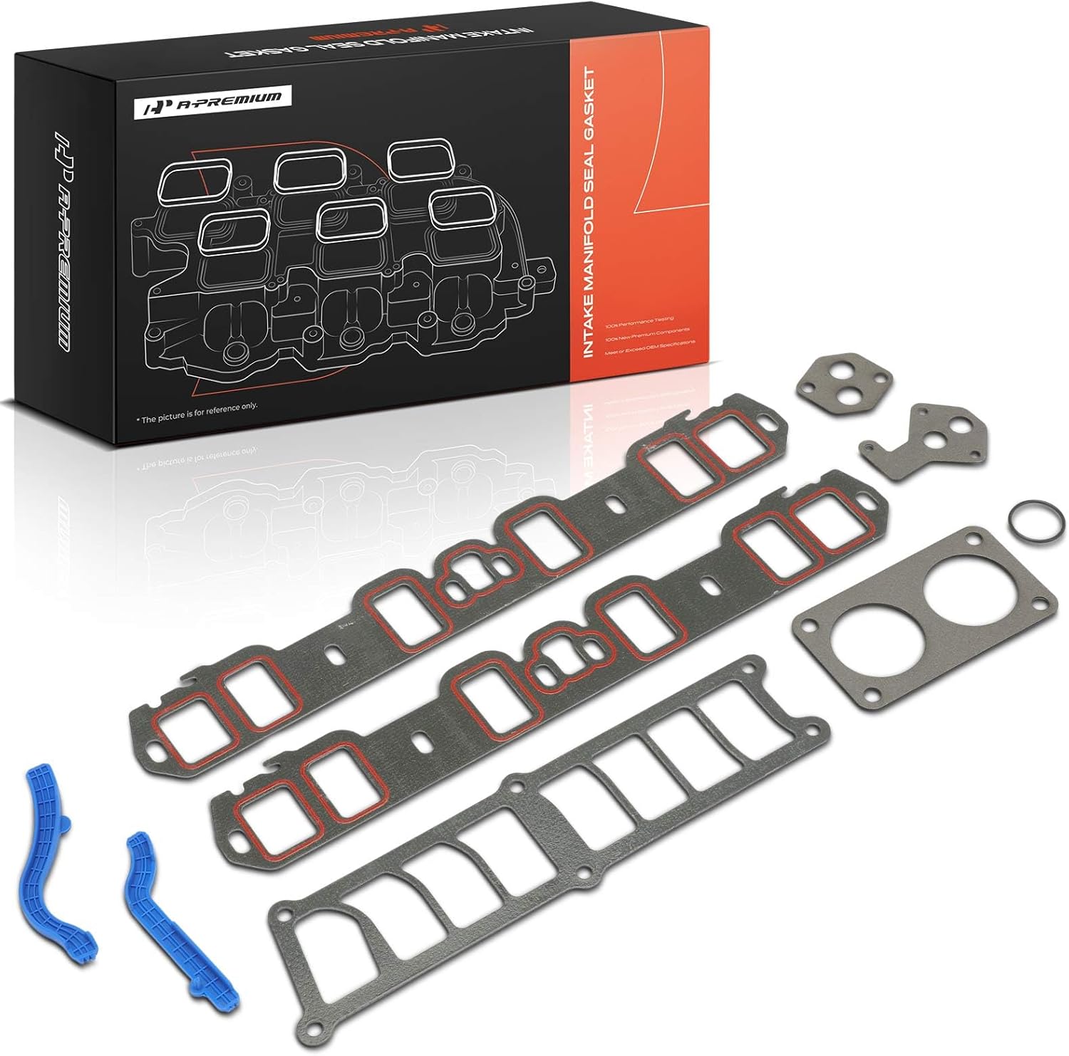 A-Premium Lower and Upper Engine Intake Manifold Gasket Set Compatible with Ford F-150 F-250 1985-1996, Bronco 1985-1996, E-150 E-250 Econoline, E-150 Econoline Club Wagon & Laforza Laforza, 5.0L