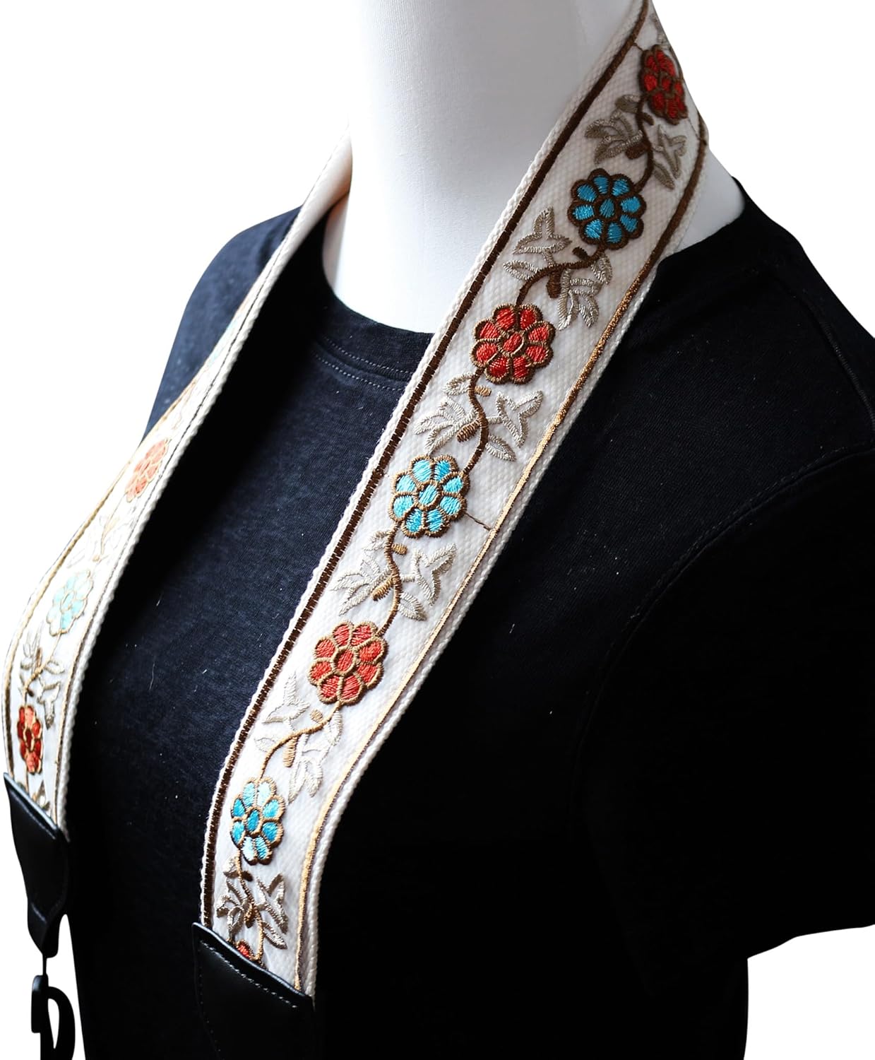 Original Design Adjustable Camera Strap Rococo Style Embroidery Floral Organza, 2 Inch (5cm) Width, Fit for Canon Nikon Sony Interchangeable Lens Digital Camera/DSLR