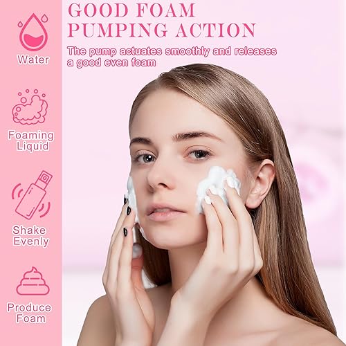 Miniatura 4 de 70 dispensadores de jabón de espuma de plástico de 2 onzas, botellas de champú recargables para pestañas con bomba, dispensador de botellas de