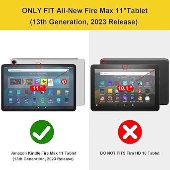 Case for All-New Amazon Fire Max 11 Tablet (13th Gen, 2023 Release) 11 with Built-in Pencil Holder - Ultra Slim Smart Cover with Auto Wake/Sleep,Black