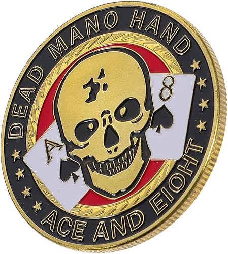 Miniatura 1 de COHEALI Medalla de chip Accesorios Vintage Moneda de la suerte Metal Jugando Naipes Moneda Herradura Casino Medalla de recuerdo Regalo de póker