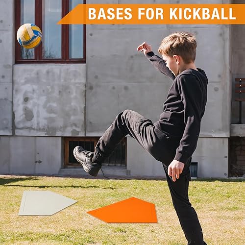 Miniatura 4 de Baseball Home Plate 16 inch Baseball Bases Rubber Base Softball and Baseball Home Plate Mat for Kids Kickball Pitching Hitting Practice Training