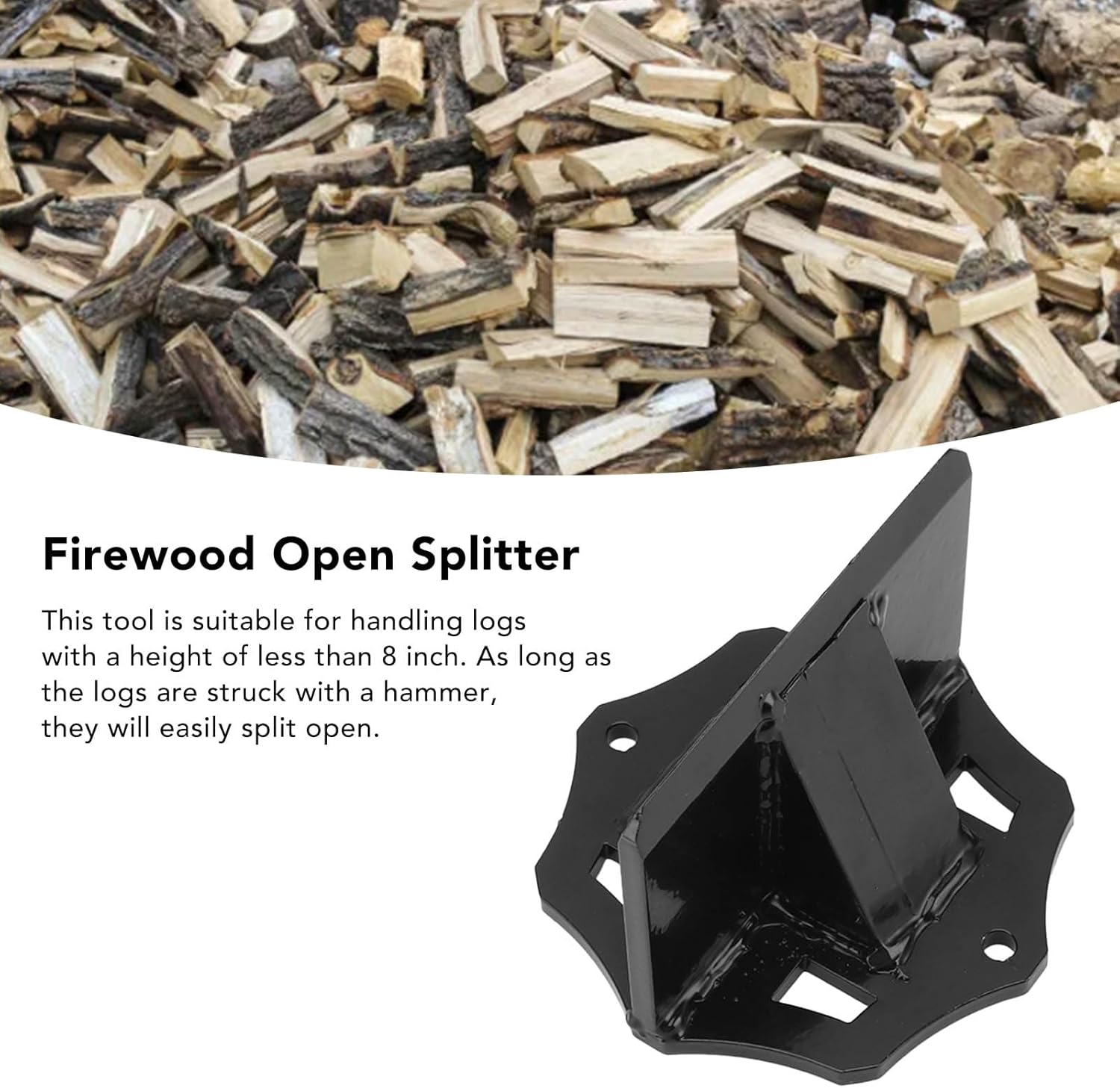 Firewood Splitter Portable Kindling Splitter Log Wood Splitting Opening Tool for Home Outdoor Camping