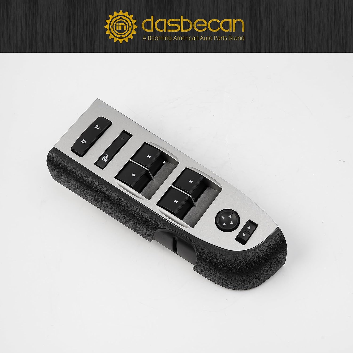 Dasbecan Window Master Switch Assembly Compatible with 2010-2013 Chevy/Chevrolet Silverado GMC Sierra 1500 2500 3500 Without Power Folding Mirror Left Driver Side Replace#22968506 20945129