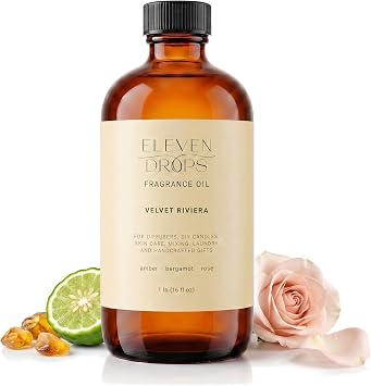Velvet Riviera Diffuser Oil, Amber & Bergamot Notes, 16 oz | Notes of amber, bergamot and rose. For cold air and reed diffusers, linen spray. Pet friendly, IFRA compliant