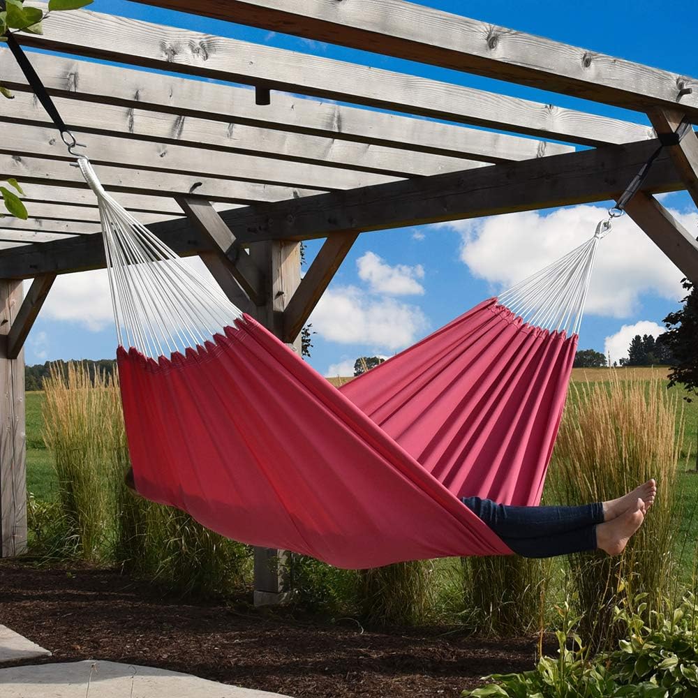 Vivere Double Brazilian Polyester Hammock (Hot Pink)