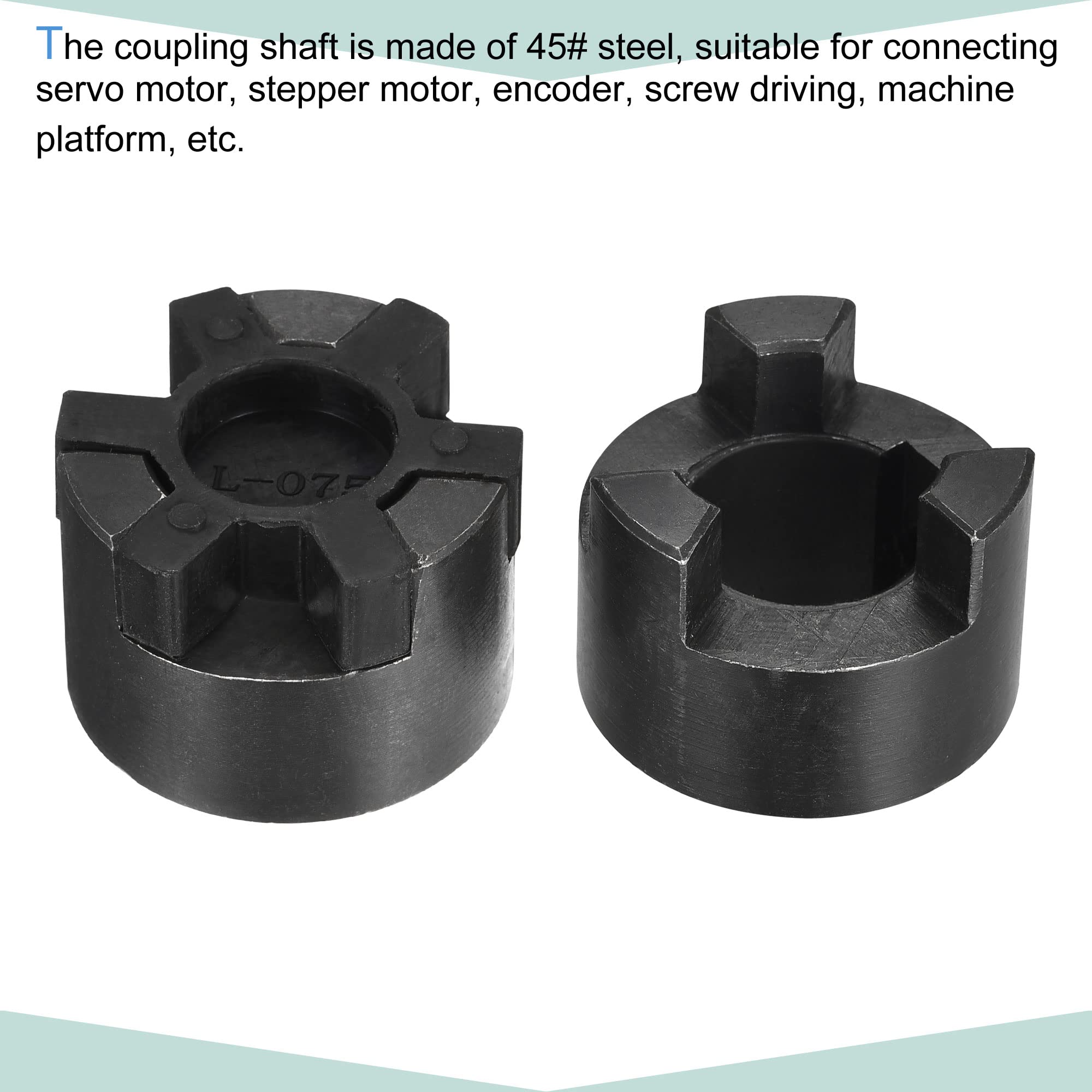 sourcing map Acoplamiento Flexible de Eje de 20mm a 24mm, Acoplador 52mm Longitud 44mm Diámetro, Conector de 45# Acero, Accesorios para Motor