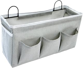Bed Pocket Storage Holder Waterproof Dustproof Space-Saving | Side Of Bed Storage Pouch Nightstand Wall Basket Hanger Compartment Organizer Kitchen Bedroom Bathroom Office RV