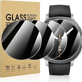 Suoman 2+2-Pack for Samsung Galaxy Watch 8 44mm Privacy Screen Protector, [Anti-Peeping] 9H Hardness Tempered Glass Screen Protective Film for Galaxy 44 mm Smartwatches