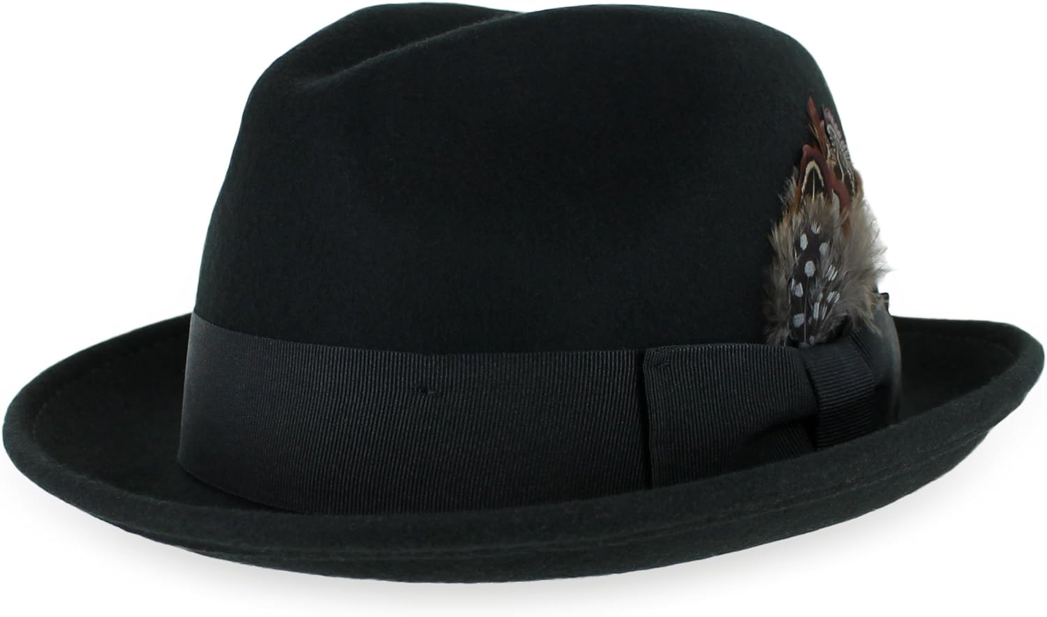 Hats in the Belfry Trilby Men/Women Snap Brim Vintage Dress Fedora Hat 100% Wool - Image 5