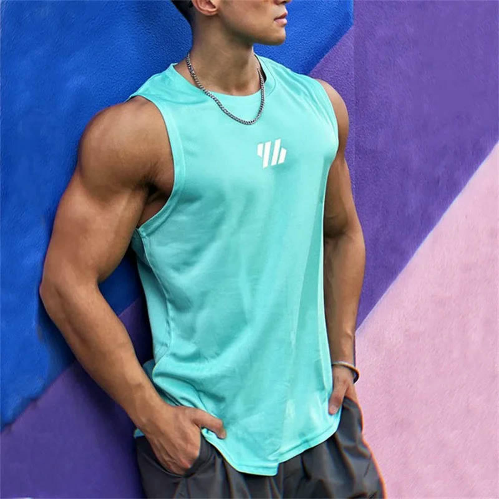 Kamizelka fitness na lato, do studia fitness, kamizelka z siateczki, koszulka bez rękawów, koszulka męska, tank top, koszykówka, bieganie, fitness, sport