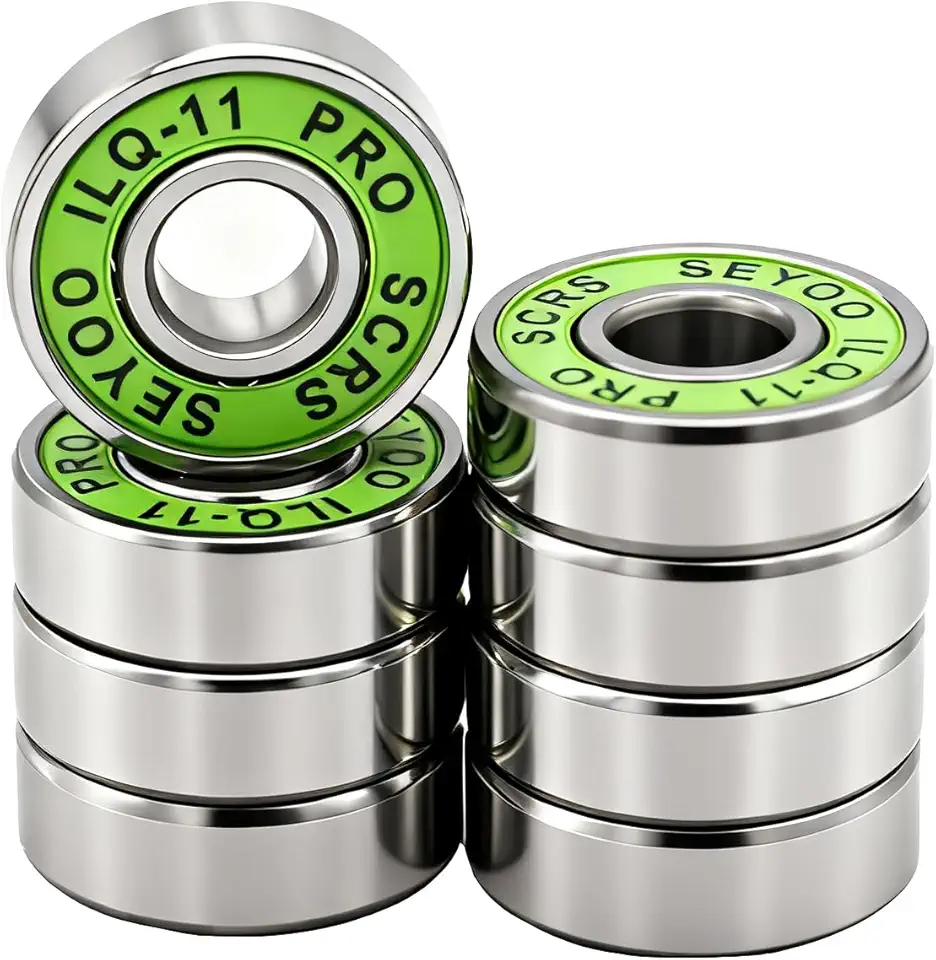 AXK Conjunto de 8 Rolamentos 608-2Rs Ilq-11 para Patins de Rodas, Dimensões 8X22X7Mm.