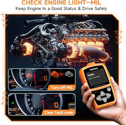 Miniatura 2 de FOXWELL NT201 OBD2 escáner con probador de batería de coche FOXWELL BT705 12V 24V