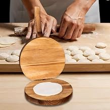 2026 NEW 4.72" Dumpling Tools Round Wooden Tortilla Press Maker Hardwood Mexican Tortillera Presser,Wood Flour Tortilla Press for Homemade Mexican Tortillas,Roti,Burritos,Taco,Dumpling Wrappers