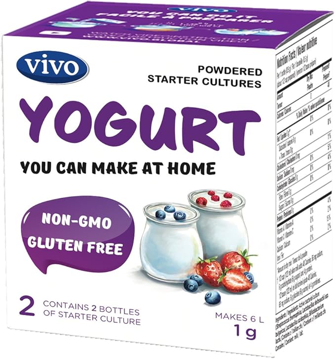 VIVO Real Yogurt Starter/Natural (5 Boxes) Makes up to 30 litres of