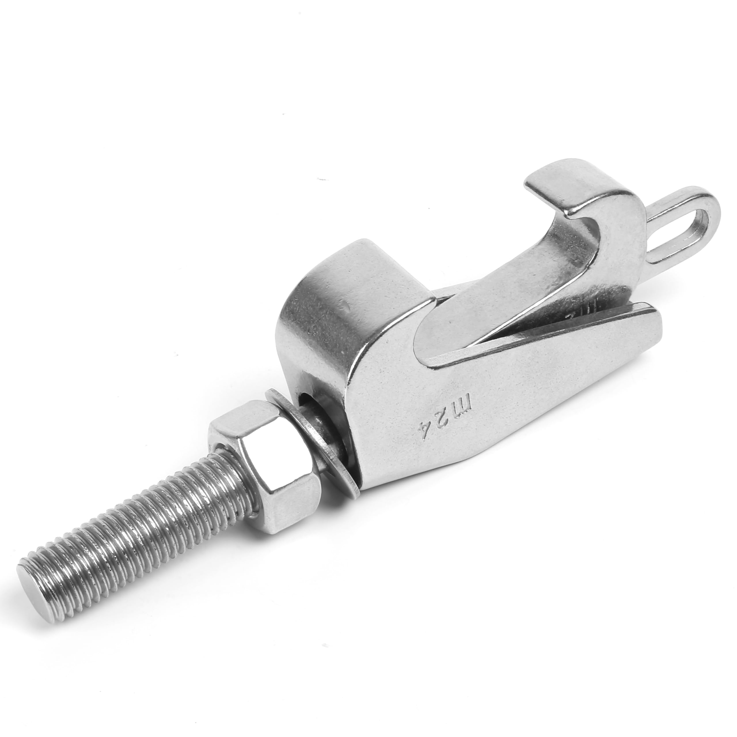 Zacisk próżniowy ze stali nierdzewnej 304 typu C, dwustronny uchwyt ryglujący z rowkiem hakowym, 1 szt.(M24*228mm)