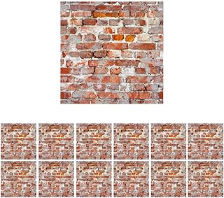 SAMCAMI Miniature Dollhouse Accessories, Self-Adhesive Dollhouse Wallpaper and Flooring, Mini Dollhouse Accessories 1 12 Scale, 12pcs (No.1)