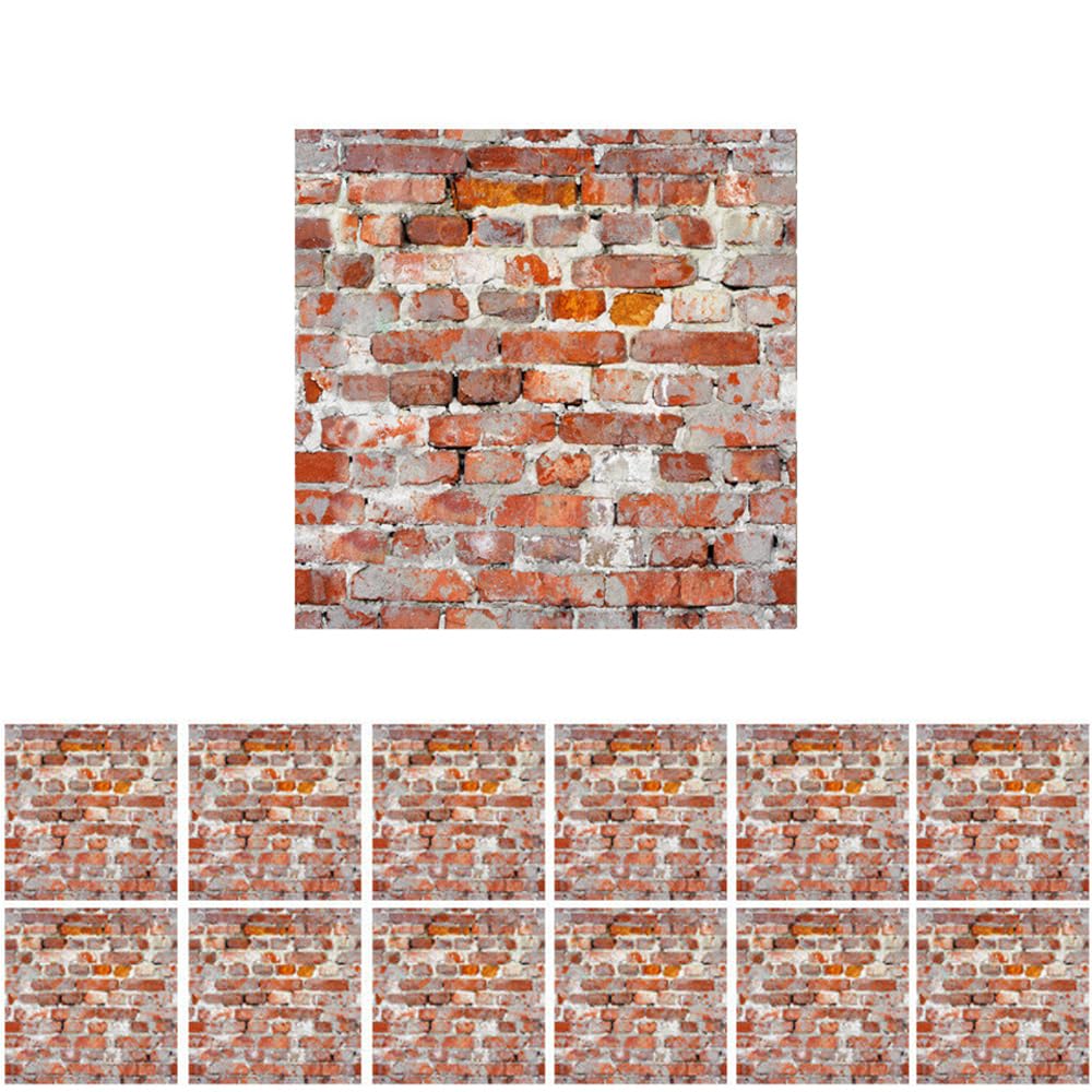 SAMCAMI Miniature Dollhouse Accessories, Self-Adhesive Dollhouse Wallpaper and Flooring, Mini Dollhouse Accessories 1 12 Scale, 12pcs (No.1)