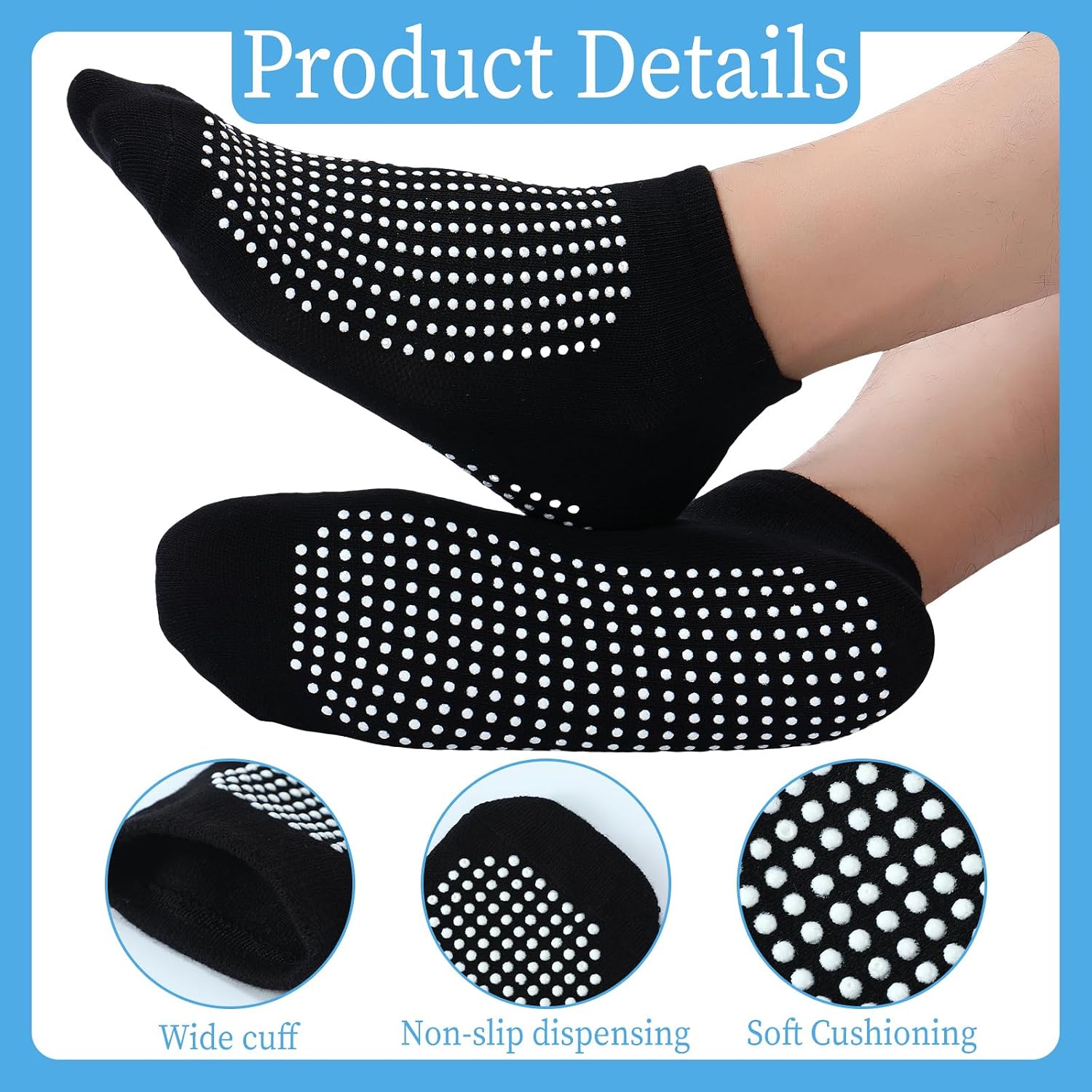 Cozypower 12 Pairs Double Sided Hospital Socks