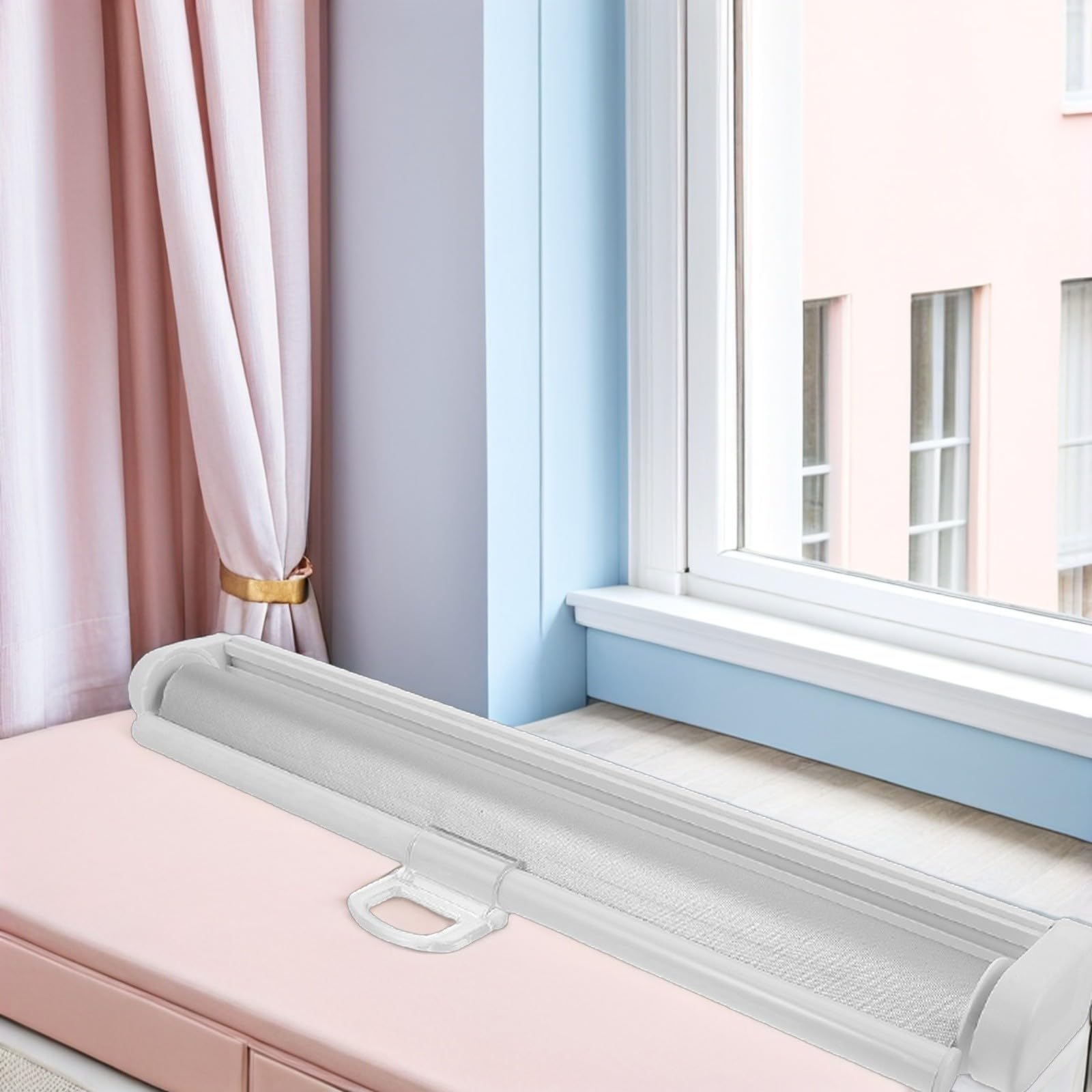 Tenda Rullo in Poliestere Rivestimento Termico e Oscurante, Facile Installazione, Alta Prestazione Isolante, per Camere da Letto e Ambienti Esterni