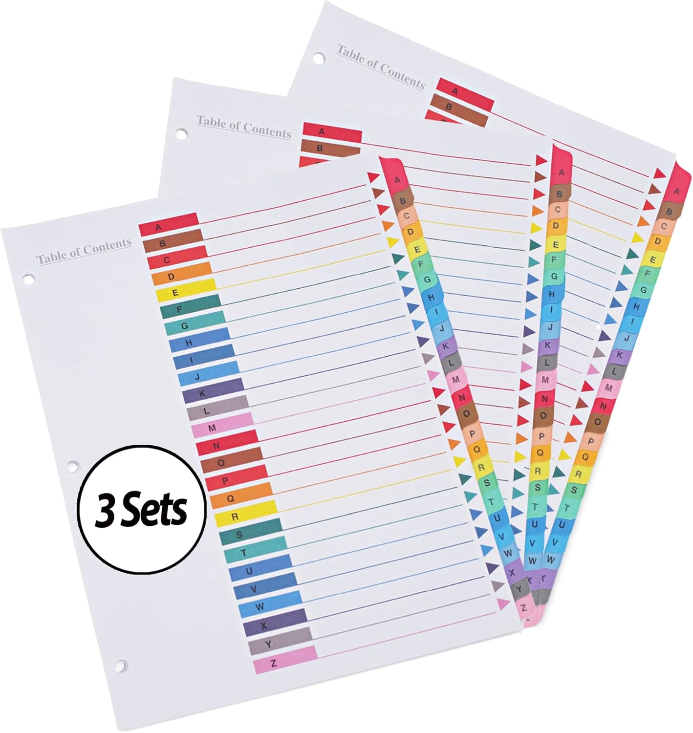 Binder Dividers for 3 Ring Binders 26 Tab Dividers