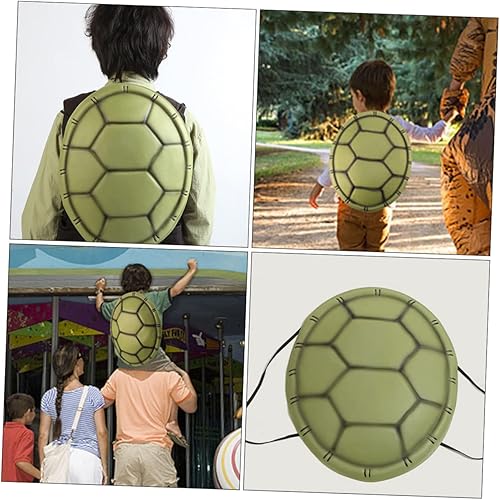 Miniatura 7 de TOYANDONA Disfraces de Halloween, 5 piezas de concha de tortuga simulada, maquillaje falso Eva vestido para niños pequeños
