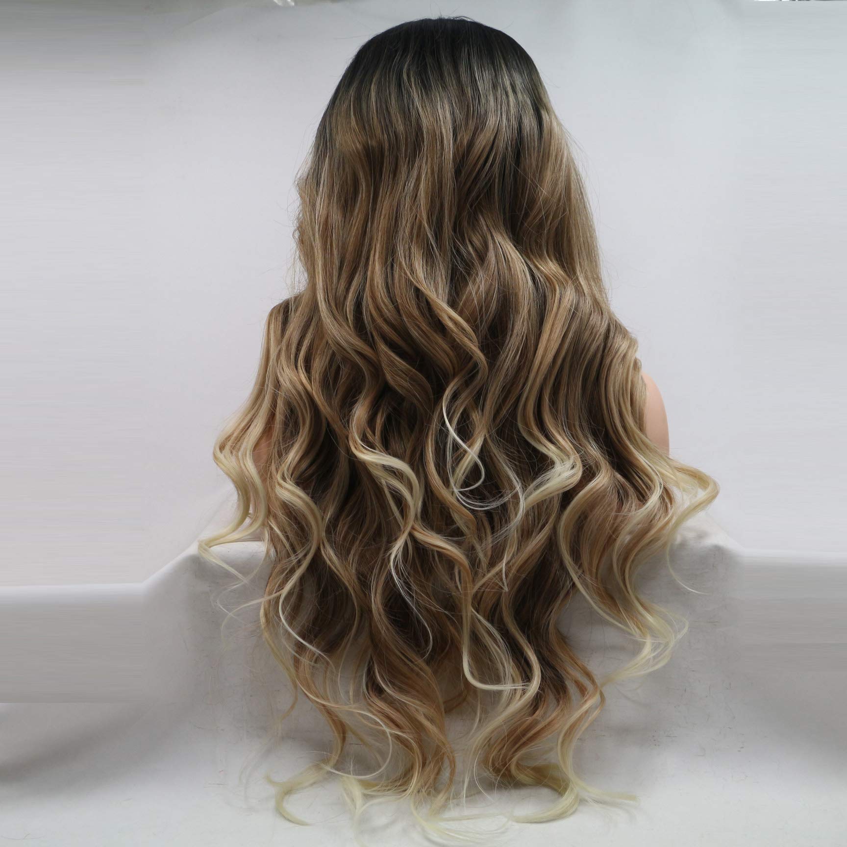 Amazon.com : xiweiya Brown Ombre to Ash Blonde Wig Lace 