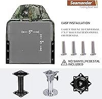 Vista 3 de Seamander Asientos de barco de pesca de respaldo alto,asientos plegables de camuflaje para barcos