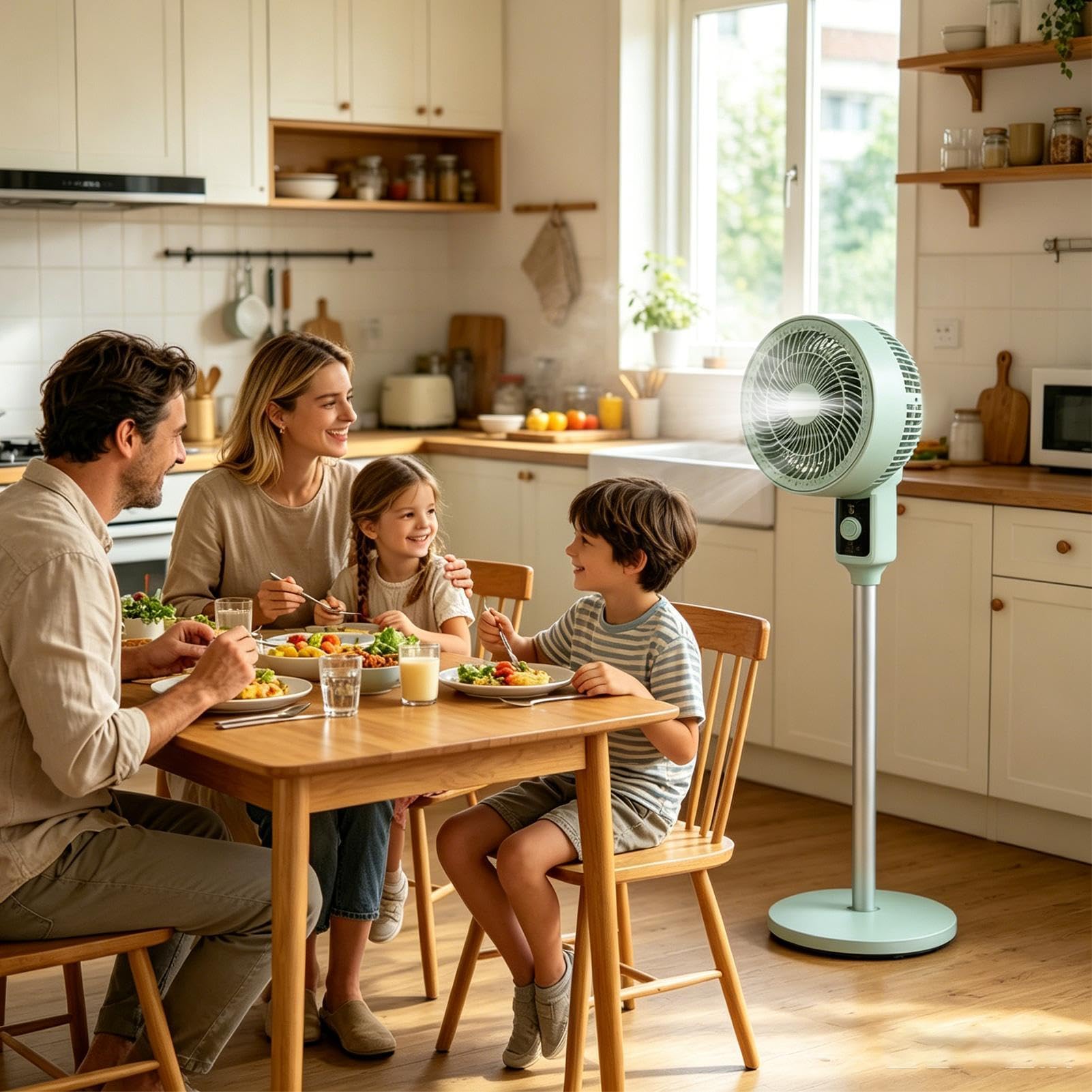 Ventilador de pie 3 Velocidades, Silencioso y Altura Ajustable | Ventilador de pie para dormitorio Para oficina en casa, dormitorio, sala de estar, dormir, siesta, descanso y trabajo