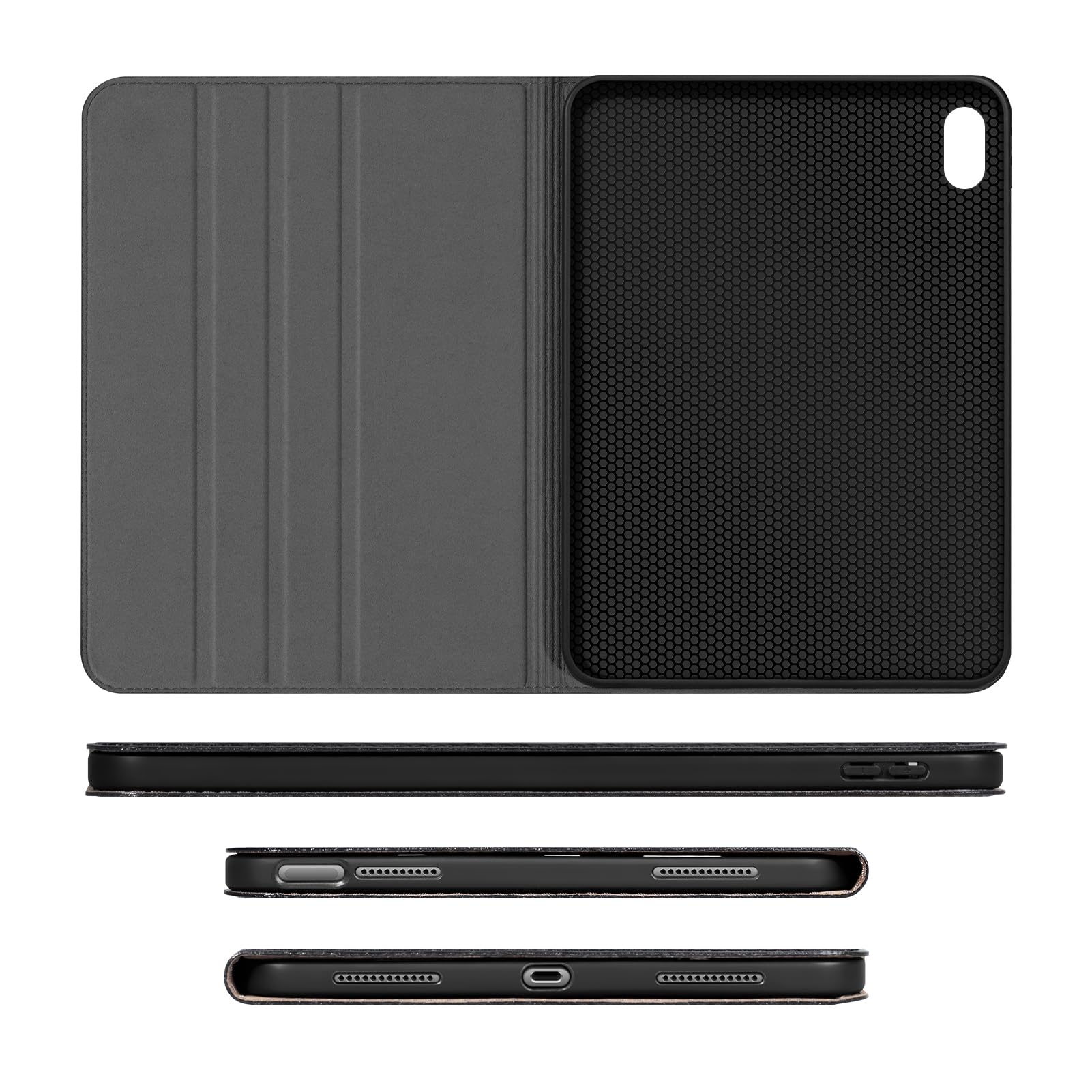 Custodia per iPad (A16) 11a generazione da 11 pollici 2025 e iPad 10.9 pollici 2022, in vera pelle, custodia protettiva per tablet, auto sveglia/sonno, nero