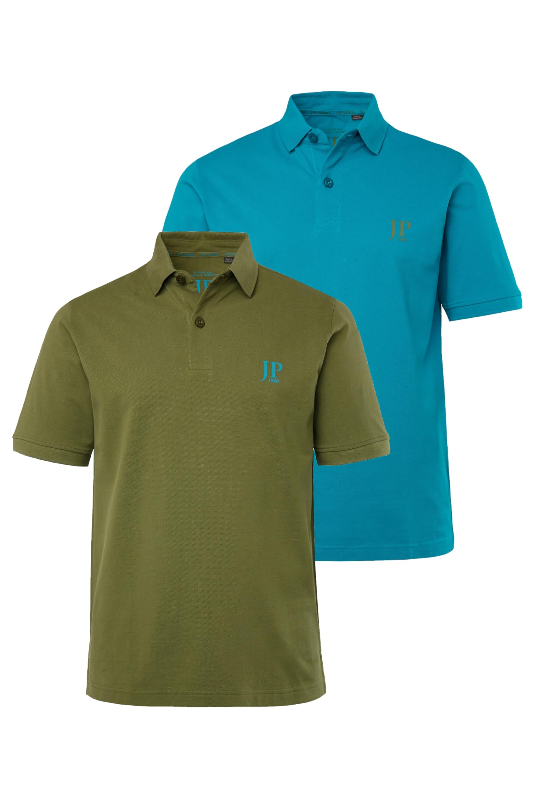 JP 1880 Men's 2 Pack Polo Shirts Cactus 6XL