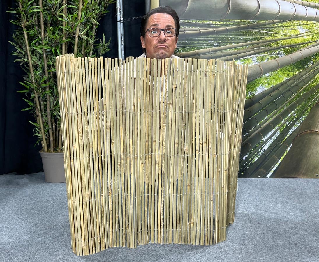 Amazon.de: Balkonsichtschutz Bambusmatte Beach 100 x 500cm -  Sichtschutzmatte aus Split Bambus, gespaltenen Bambusrohren 1m x 5m