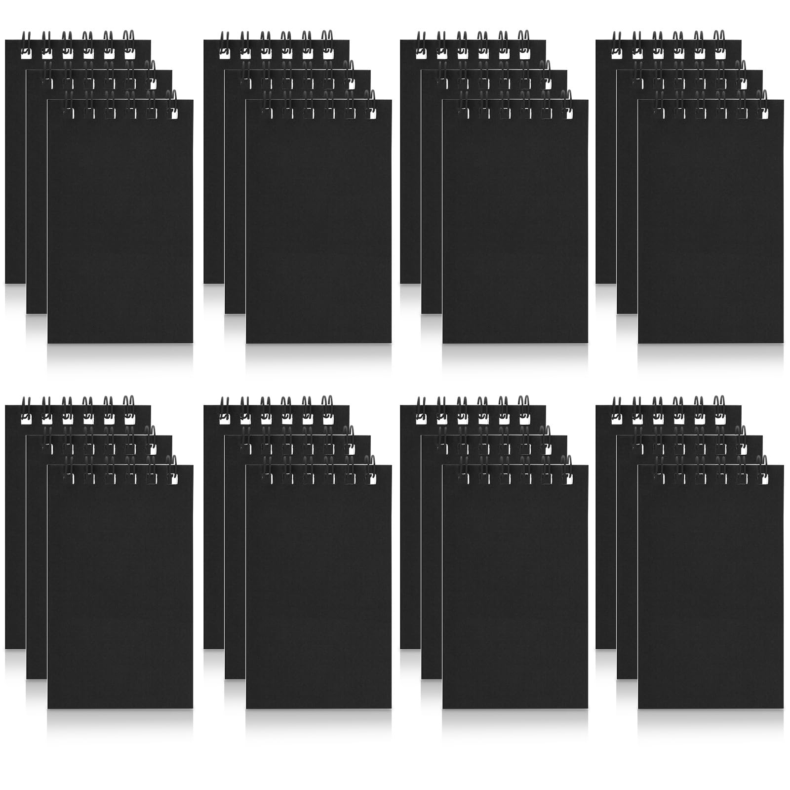 Mini bloc-notes à spirales en vrac, noir, petit bloc-notes de poche pour la prise de notes, l'écriture, les étudiants, la salle de classe, la maison, le bureau, les voyages