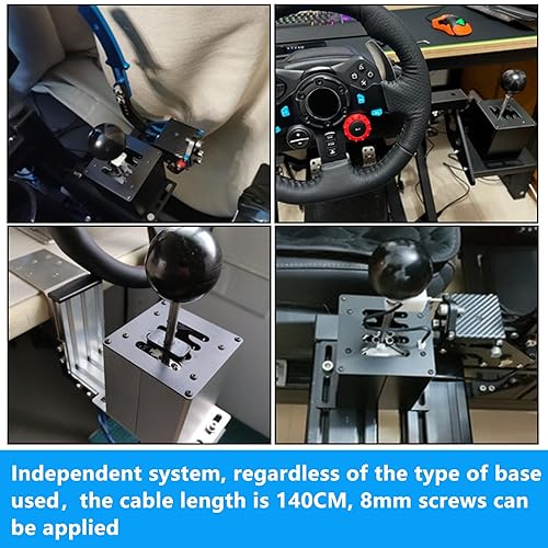 Miniatura 7 de GSTP PC USB Simulator Shifter Compatible with G29 G27 G25 G920 T300RSGT Steering Wheel Sequential H Gear Shifter Compatible with ATS ETS Dust WRC