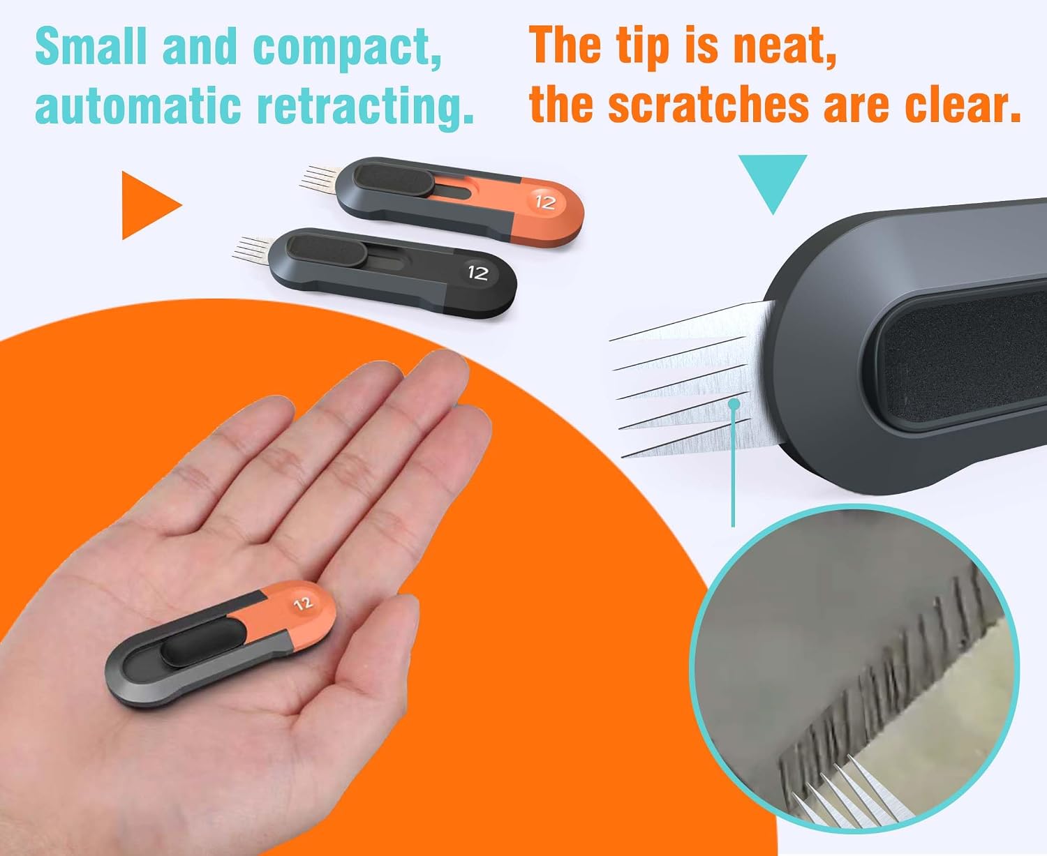 2-Pack Retractable Scoring Tools for Pottery, Clay, and Ceramics | Safe and Durable