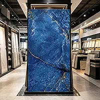 Azulejo de porcelana inspirado em mármore de grande formato, azulejo de parede e piso para aplicações residenciais e comerciais, incluindo sala de estar, banheiro, hotel e shopping, 75 cm x 150 cm
