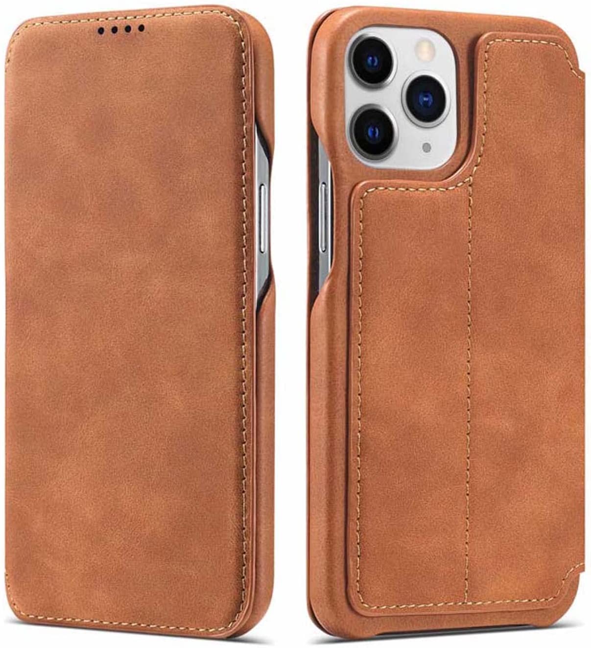 Étui en cuir iPhone 12 Pro Max marron premium protecteur et fonctionnel - 8