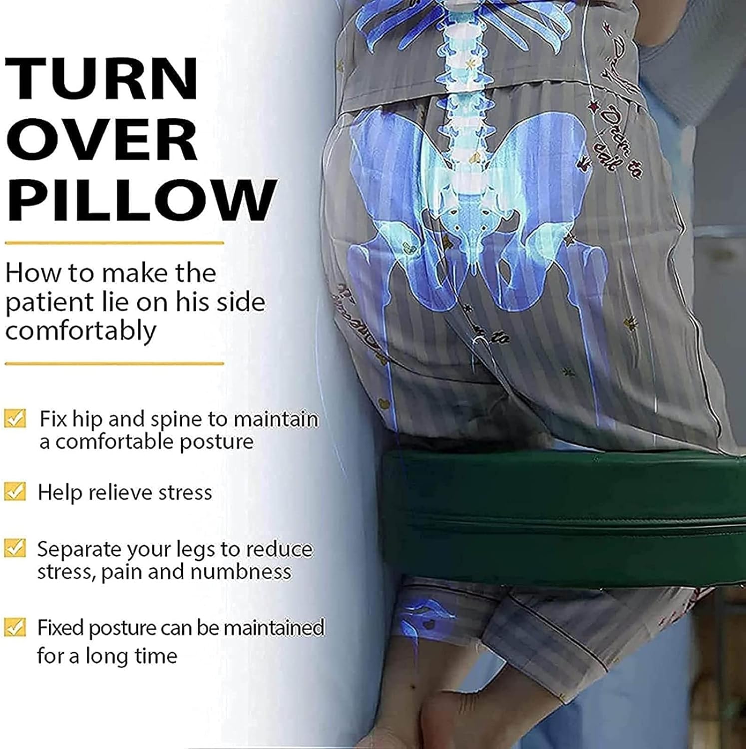 Caring Lying in Bed Turning Assistant Turn Over Pad U Pillow Bedridden for Patients Help Lying Turn Over Assistant Bedsore Pad