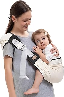 Baby Carrier Newborn to Toddler, Baby Sling Carrier, Toddler Carrier 25-60 lbs with Adjustable Straps, Soft Padded Edges, Lightweight and Travel-Friendly Newborn Baby Carrier
