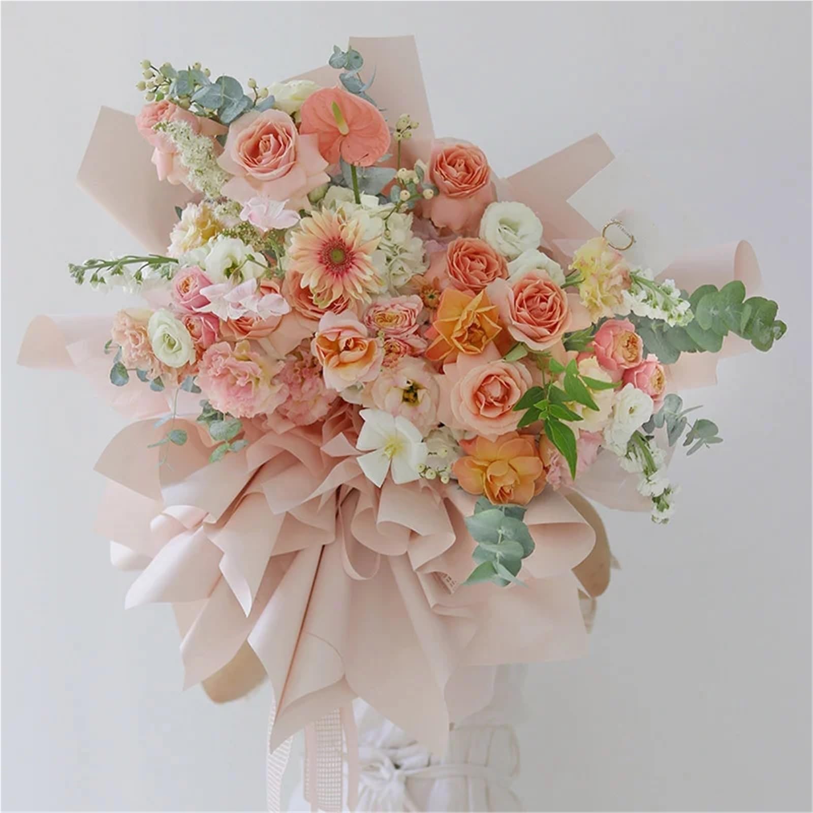 Carta da Regalo 20PCS Flower Wrapping Packing Paper Bouquet of Solid Color Paper Floral Package DIY Florist Materials(29)
