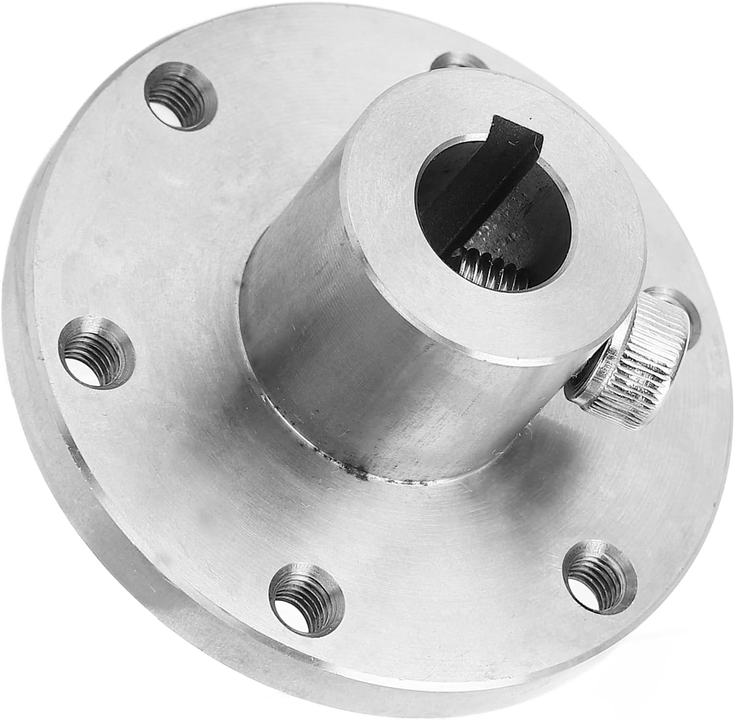 Karlak Flange Coupling Shaft Coupling 12mm Stainless Steel Key Hub Smooth Machined Edges for Connecting Motor and Wheel