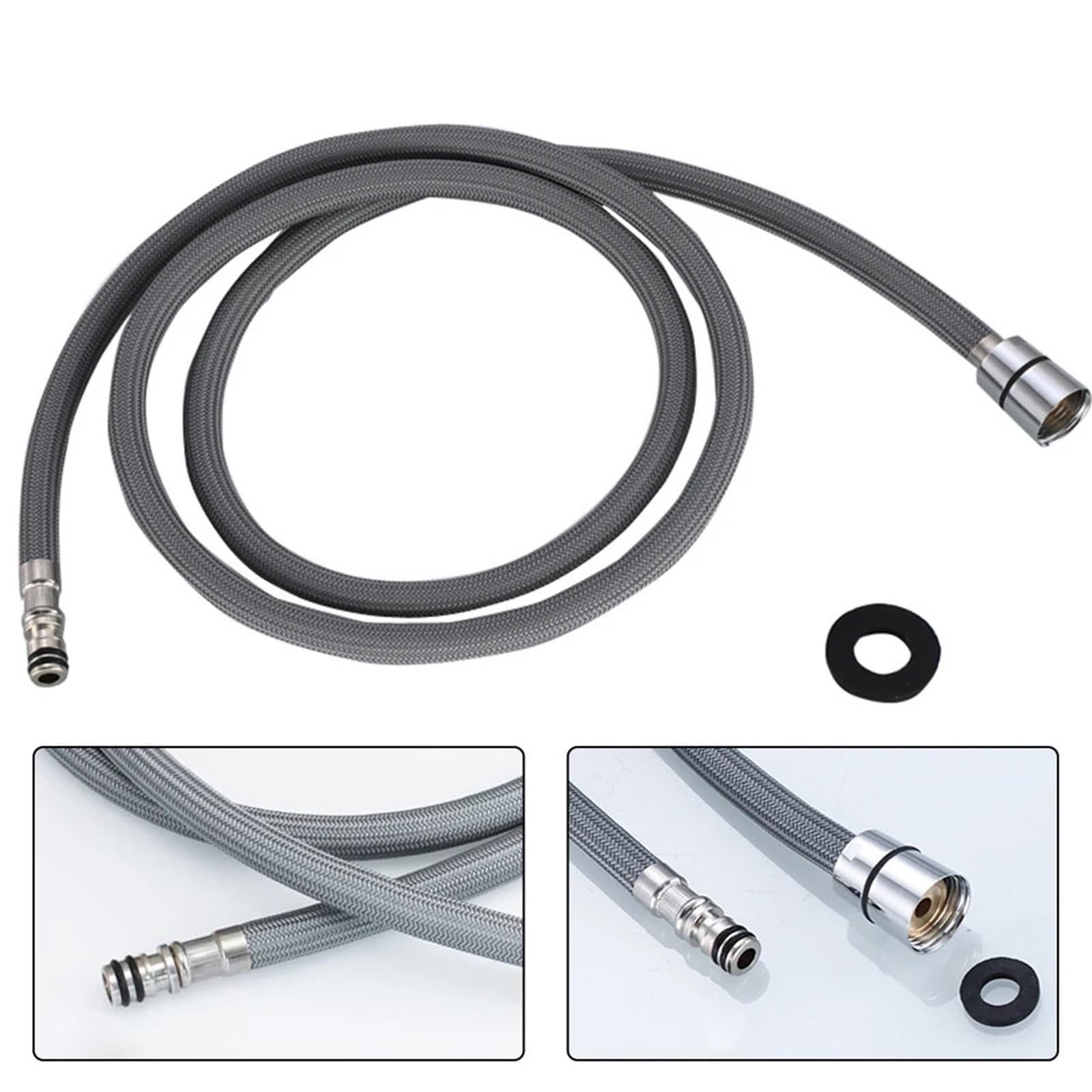Manguera Ducha Manguera Flexible Trenzada De Nailon De 59 Pulgadas, Manguera Extraíble Y Bajada For Grifo De Cocina, Accesorio For Manguera De Fregadero, Accesorios For Manguera De Ducha