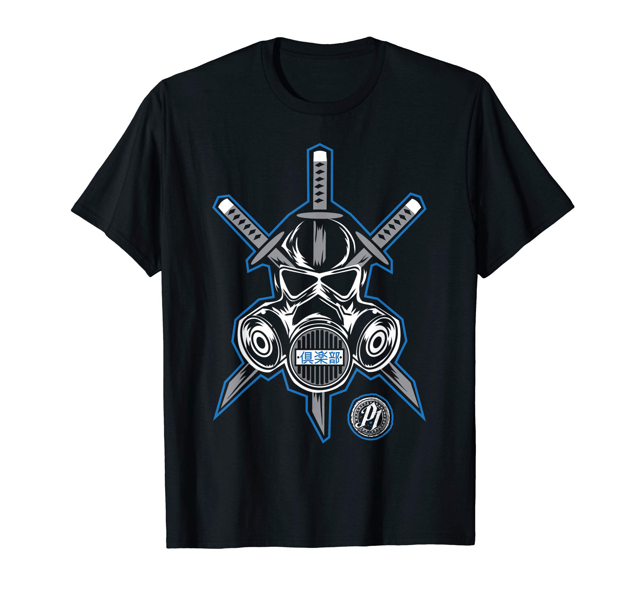 WWEAJ Styles Logo Gas Mask Samurai T-Shirt
